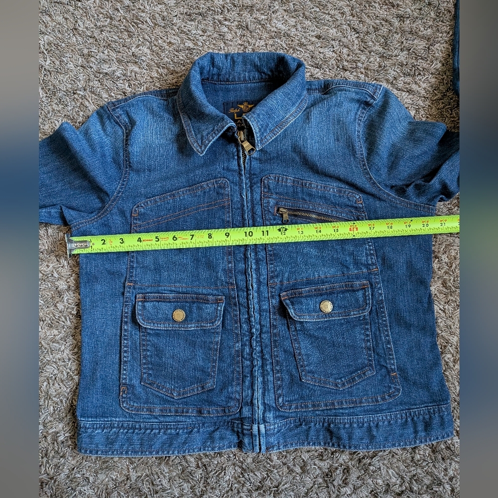 Lauren Ralph Lauren Jeans Denim Full Zip Cotton Jean Jacket Women's L - Picture 4 of 7